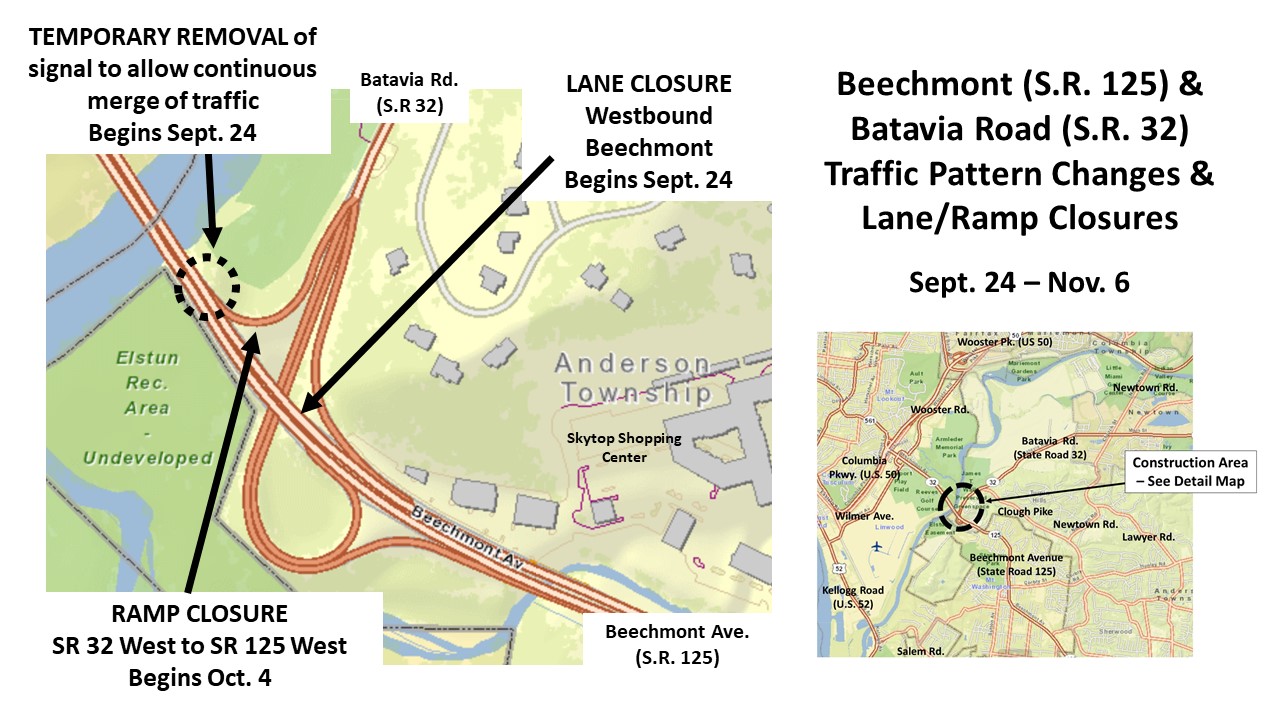 Important Beechmont and S.R. 32 Ramp, Lane Closures > Anderson Township